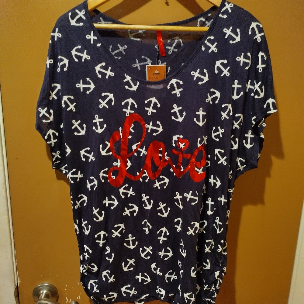 TTL Sailor Love Short Sleeve Shirt Size 2X